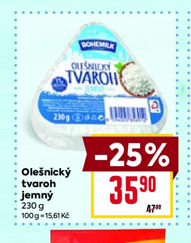 Olešnický tvaroh jemný 230 g - BILLA aktualniletaky.eu