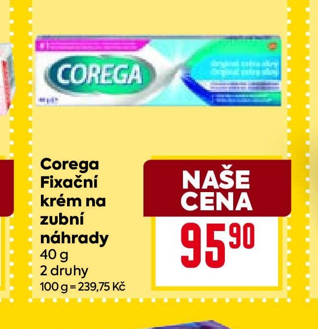 Corega Fixační krém na zubní náhrady - BILLA aktualniletaky.eu