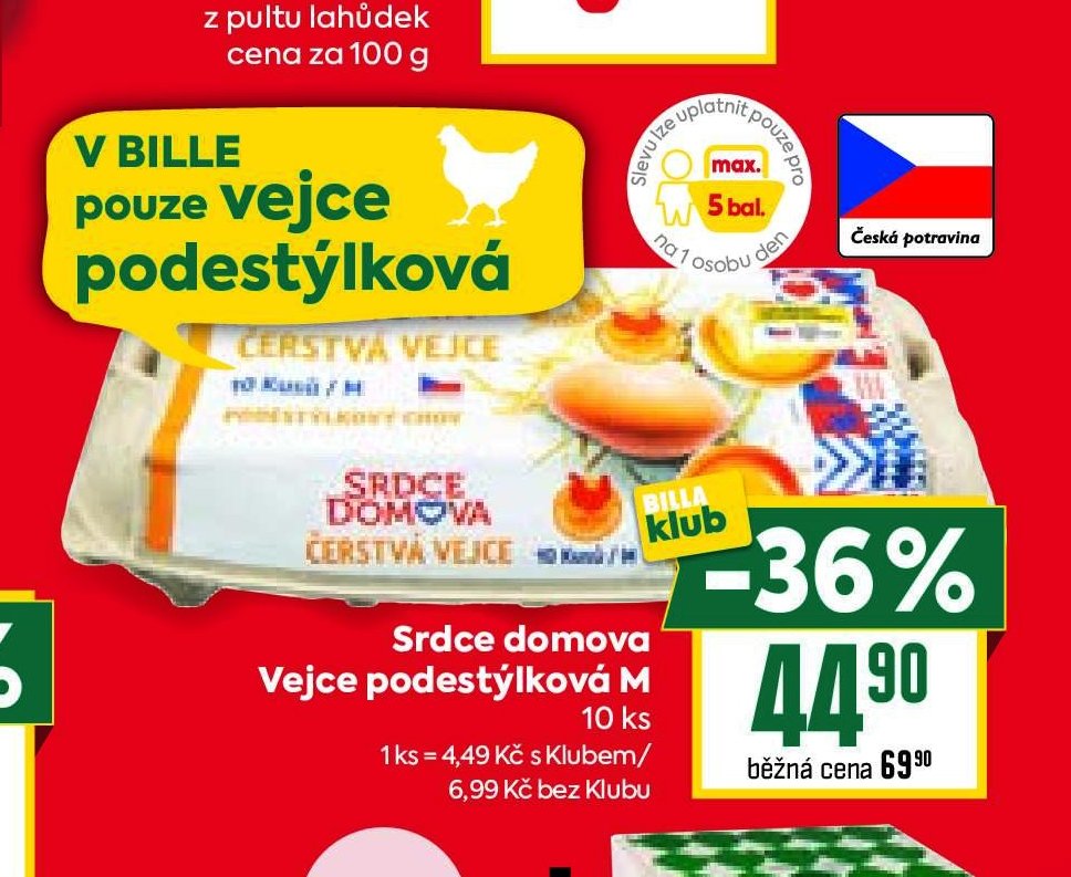 Srdce domova Vejce podestýlková M - BILLA aktualniletaky.eu