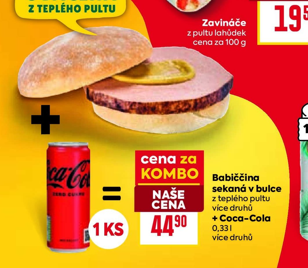 Babiččina sekaná v bulce + Coca-Cola - BILLA aktualniletaky.eu