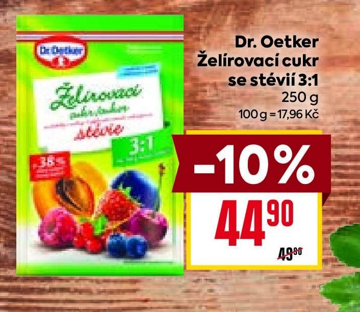 Dr. Oetker Želírovací cukr se stévií 3:1 250 g - BILLA aktualniletaky.eu
