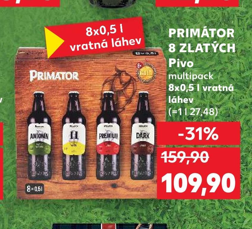 Primátor 8 Zlatých pivo