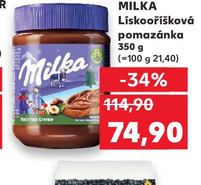 MILKA Lískooříšková pomazánka