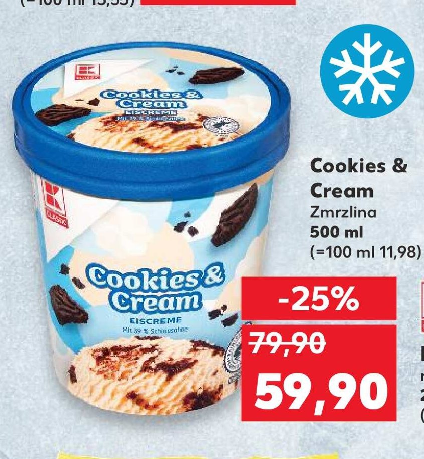 Cookies & Cream Zmrzlina 500 ml