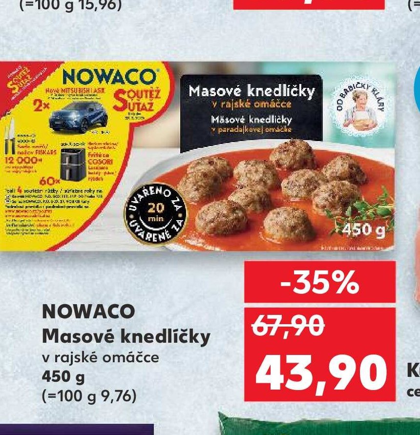 NOWACO Masové knedlíčky v rajské omáčce 450 g