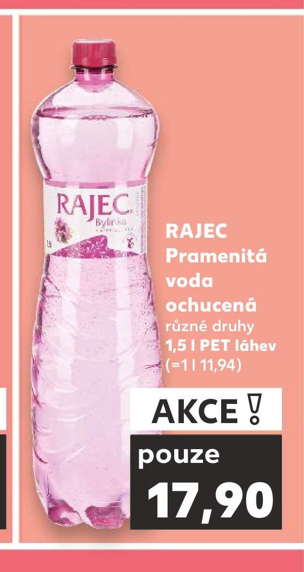 Rajec pramenitá voda ochucená 1,5 l