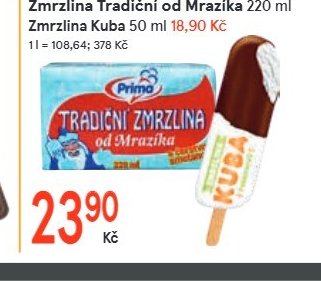 Zmrzlina Tradiční od Mrazíka 220 ml / Zmrzlina Kuba 50 ml - Žabka aktualniletaky.eu
