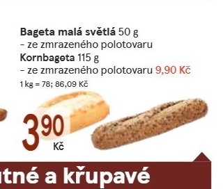 Bageta malá světlá 50 g, Kornbageta 115 g - Žabka aktualniletaky.eu