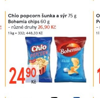 Chio popcorn šunka a sýr 75 g, Bohemia chips 60 g - Žabka aktualniletaky.eu