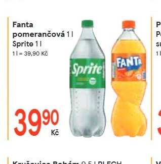 Fanta pomerančová 1 l, Sprite 1 l - Žabka aktualniletaky.eu