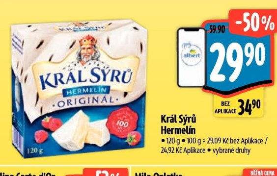 Král Sýrů Hermelín - Albert aktualniletaky.eu