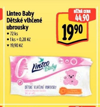 Linteo Baby Dětské vlhčené ubrousky - Albert aktualniletaky.eu