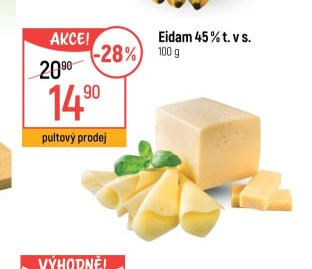 Eidam 45% t. v s.