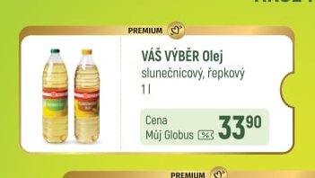 VÁŠ VÝBĚR Olej slunečnicový, řepkový 1l