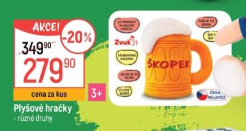 Plyšové hračky - různé druhy