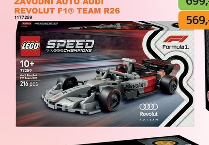 LEGO SPEED CHAMPIONS ZÁVODNÍ AUTO AUDI REVOLUT F1 TEAM R26