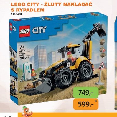 LEGO CITY - ŽLUTÝ NAKLADAČ S RYPADLEM