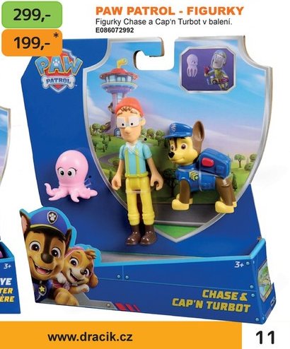 PAW PATROL FIGURKY CHASE A CAP'N TURBOT