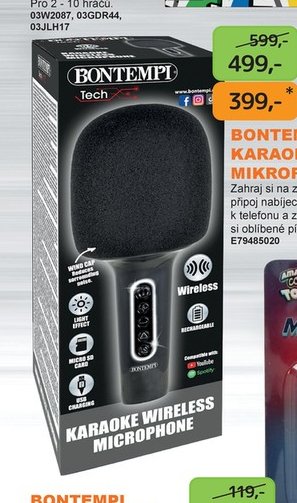 Bontempi bezdrátový mikrofon s reproduktorem