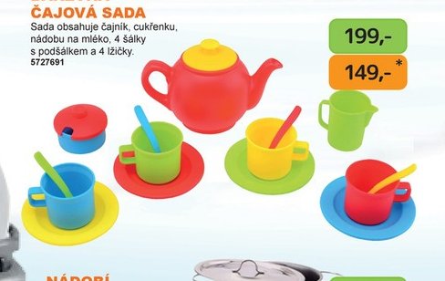 Barevná čajová sada