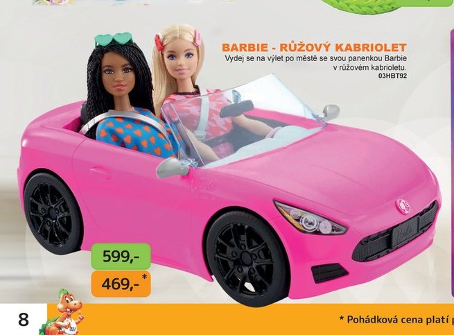 Barbie - Růžový kabriolet
