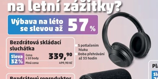 Bezdrátová skládací sluchátka - Penny Market aktualniletaky.eu