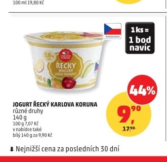 Jogurt řecký Karlova Koruna - Penny Market aktualniletaky.eu