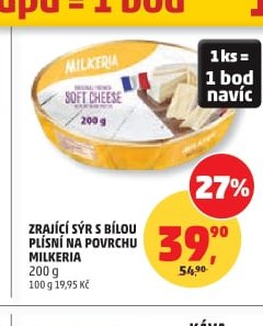Zrající sýr s bílou plísní na povrchu Milkeria 200 g - Penny Market aktualniletaky.eu