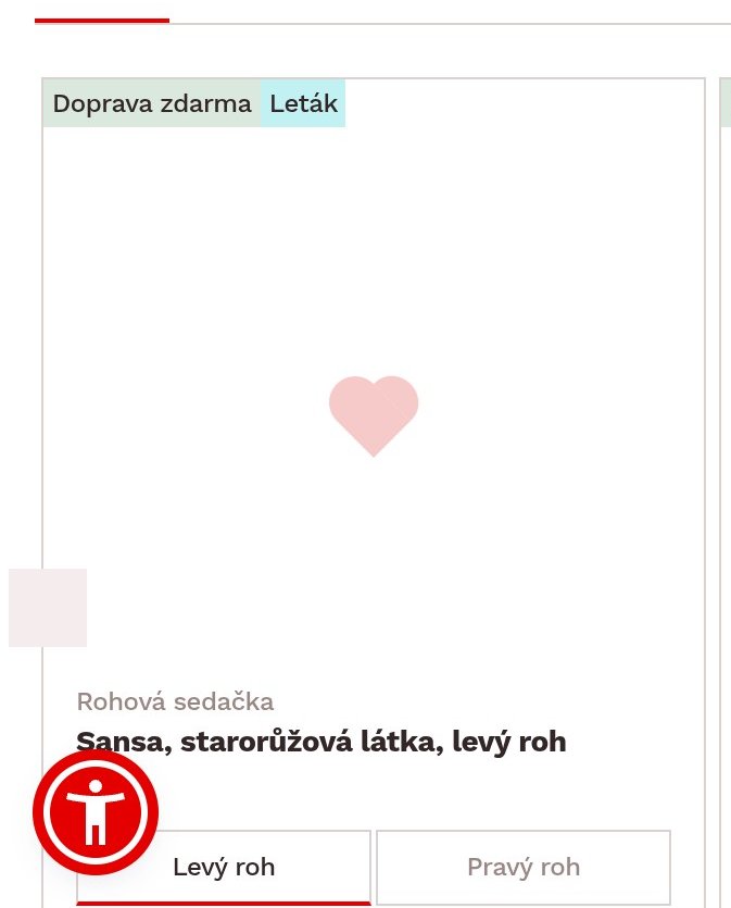 Rohová sedačka Sansa, starorůžová látka, levý roh