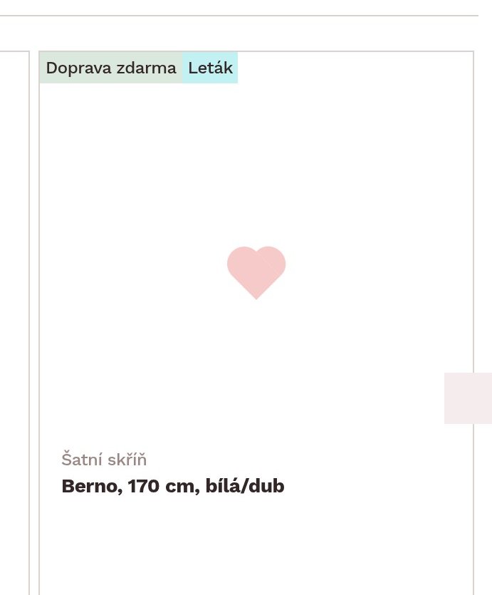 Šatní skříň Berno, 170 cm, bílá/dub