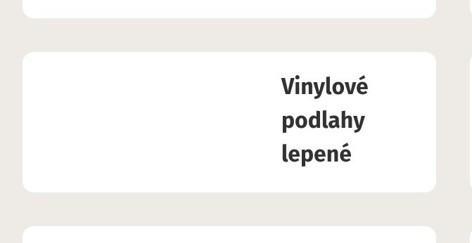 Vinylové podlahy lepené