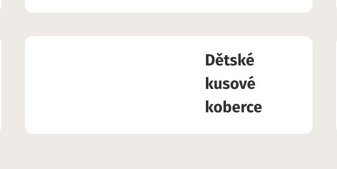 Dětské kusové koberce