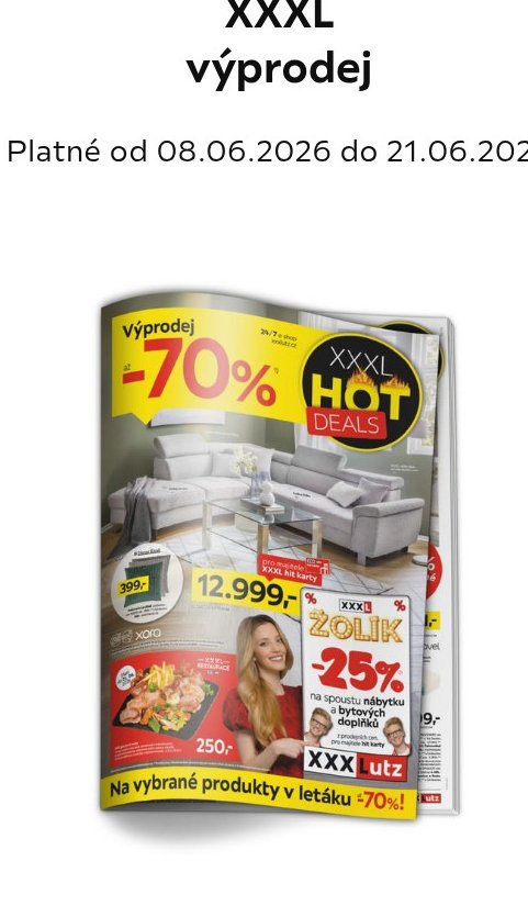 Leták XXXL výprodej