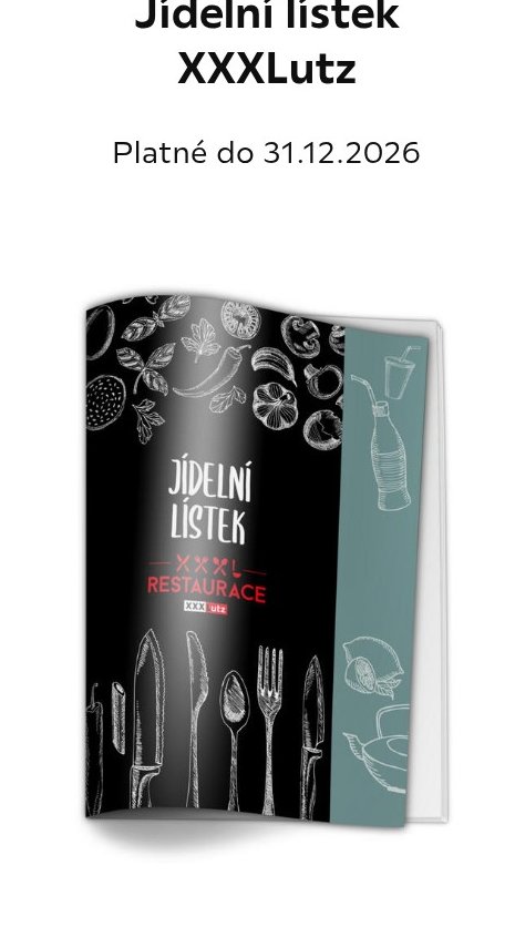 Jídelní lístek XXXLutz