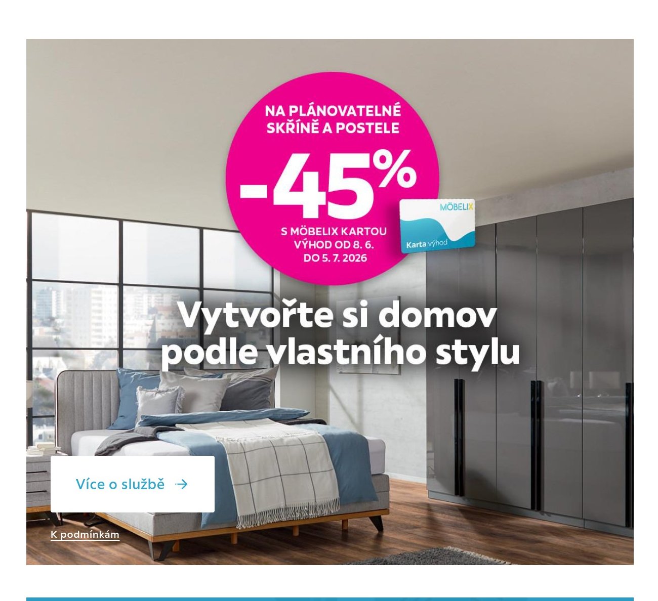 Plánovatelná skříň a postele