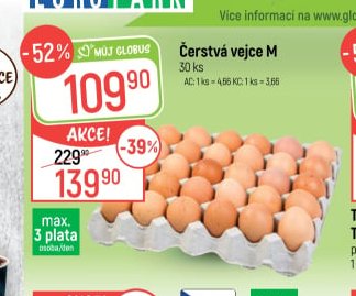 Čerstvá vejce M 30 ks