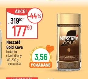 Nescafé Gold Káva instantní 180-200 g
