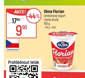 Olma Florian smetanový jogurt 150 g