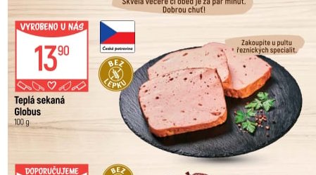 Teplá sekaná Globus