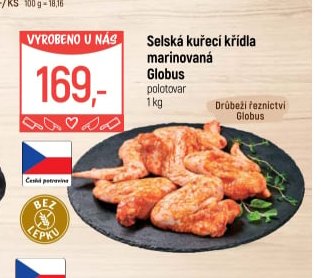 Selská kuřecí křídla marinovaná Globus