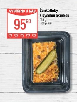 Šunkofleky s kyselou okurkou