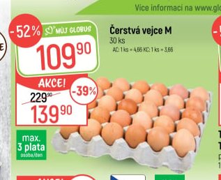 Čerstvá vejce M