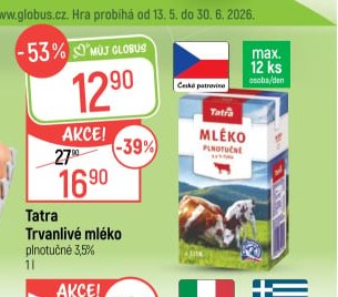 Tatra Trvanlivé mléko plnotučné 3,5%