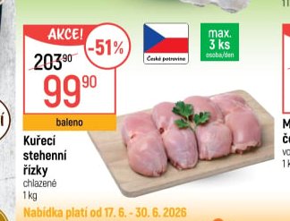 Kuřecí stehenní řízky