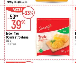 Jeden Tag Gouda strouhaná 250 g