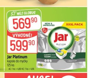 Jar Platinum kapsle do myčky 125 ks