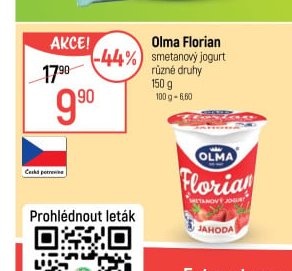 Olma Florian smetanový jogurt 150 g