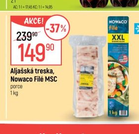 Aljašská treska, Nowaco Filé MSC 1 kg