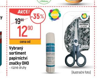 Vybraný sortiment papírnictví značky OHO