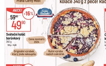 Sváteční koláč borůvkový